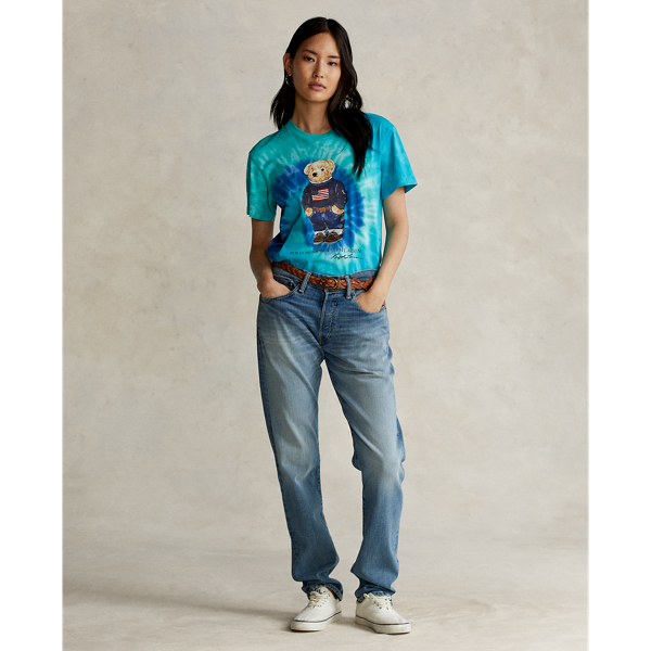 T-shirt tingida Polo Bear Polo Ralph Lauren em Azul tie-dye 4