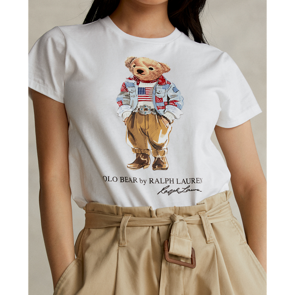 T-Shirt mit Bandana Polo Bear Polo Ralph Lauren in Wei&szlig; 6