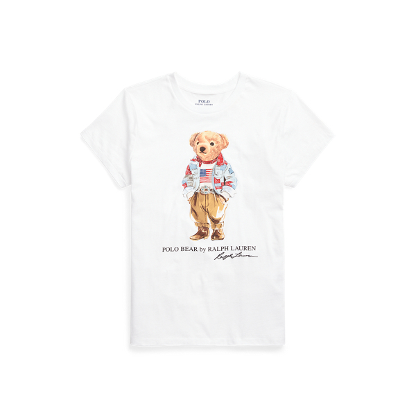 T-Shirt mit Bandana Polo Bear Polo Ralph Lauren in Wei&szlig; 2