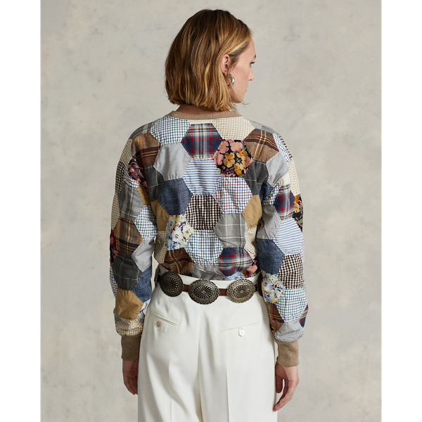 Sweat ourson matelass&eacute; en molleton Polo Ralph Lauren en Patchwork 5