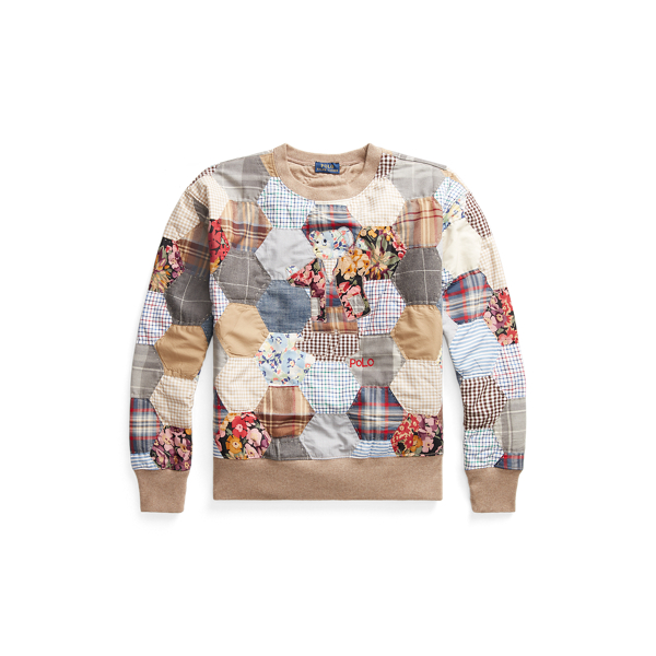 Sweat ourson matelass&eacute; en molleton Polo Ralph Lauren en Patchwork 2