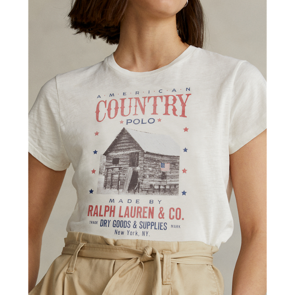 Jersey-T-Shirt mit L&auml;nder-Polo-Logo Polo Ralph Lauren in Nevis 5