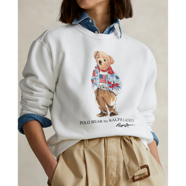 Sweatshirt mit Bandana Polo Bear Polo Ralph Lauren in Wei&szlig; 6