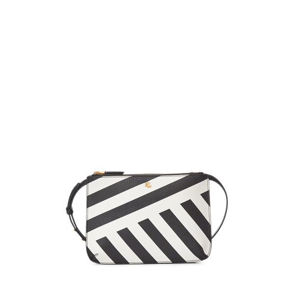 Striped Faux-Leather Carter Crossbody