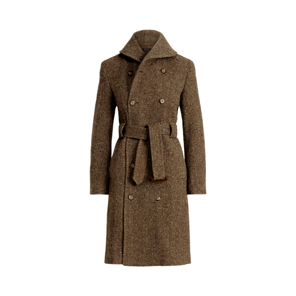 Herringbone Wool Coat Ralph Lauren Australia