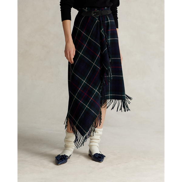 Plaid Fringe-Trim Wrap Skirt for Women | Ralph Lauren® PA
