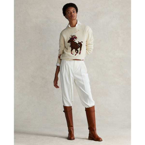 Pullover mit gesticktem Polo Bear Polo Ralph Lauren in Creme multi 3