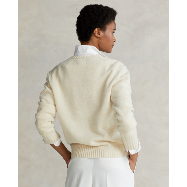 Pullover mit gesticktem Polo Bear Polo Ralph Lauren in Creme multi 4