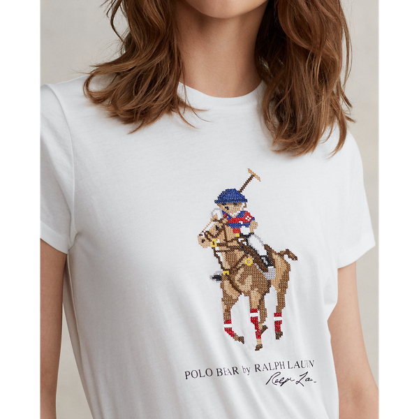 Polo Bear grafisch T-shirt Polo Ralph Lauren in White 5