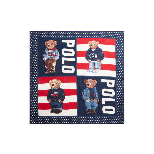 Navy Multi Polo Bear Flag Scarf Polo Ralph Lauren 2