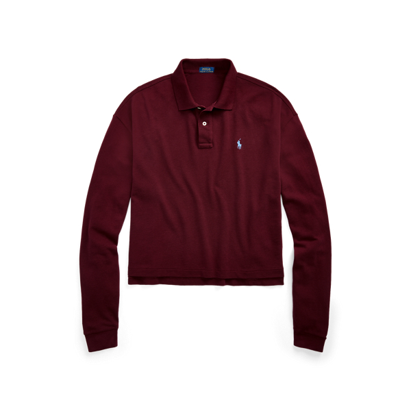 Cotton Cropped Polo Shirt Polo Ralph Lauren 1