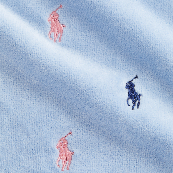 Girls Polo ポニー コットン タオル ハンカチーフ サックス ブルー 2