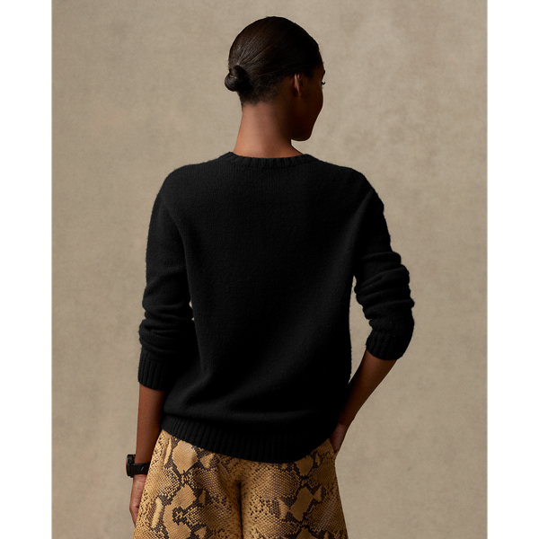 Safari Polo Bear Cashmere Sweater Ralph Lauren Collection in Black 5