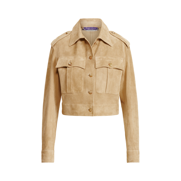 Safari Tan Beck Lamb-Suede Jacket Ralph Lauren Collection 2