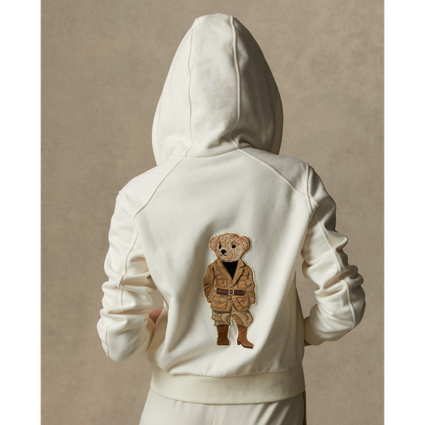 Veste Taryn Polo Bear en coton m&eacute;lang&eacute; Ralph Lauren Collection en Cr&egrave;me classique 5