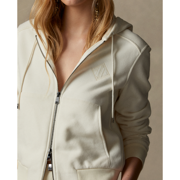 Veste Taryn Polo Bear en coton m&eacute;lang&eacute; Ralph Lauren Collection en Cr&egrave;me classique 6