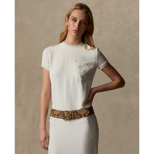 Ivory Gerald Silk Marocain Evening Dress Ralph Lauren Collection 4