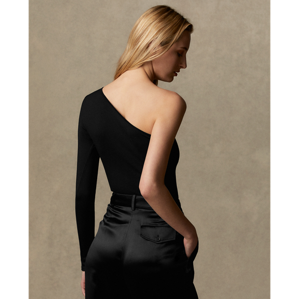 Black Embellished Gecko One-Shoulder Jumper Ralph Lauren Collection 5