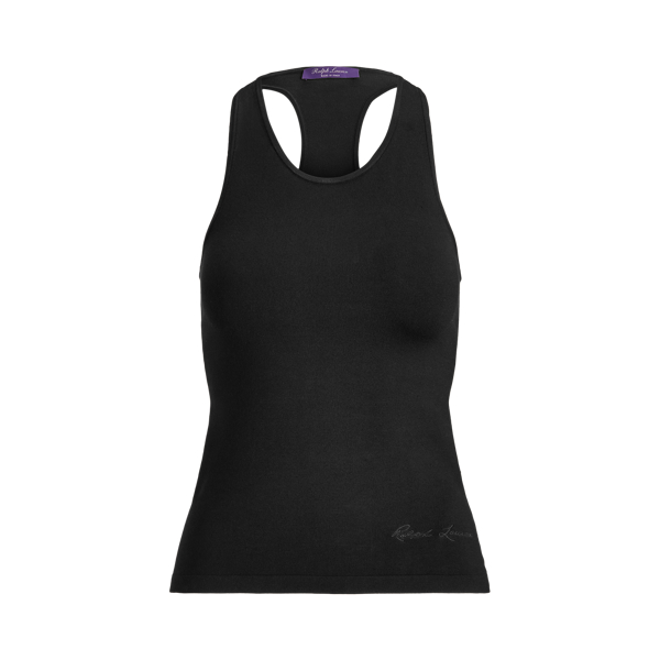 Stretch Silk Racerback Tank Top Ralph Lauren Collection 1