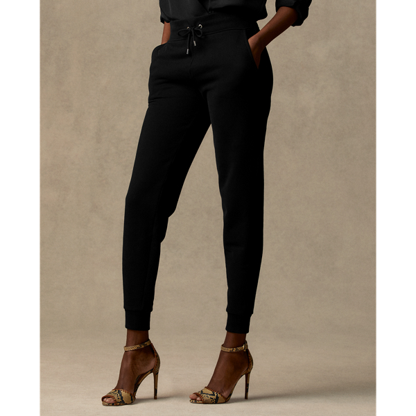 Pantalon de jogging Taryn coton &eacute;ponge Ralph Lauren Collection en Noir 4