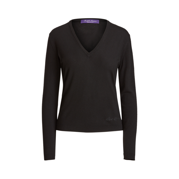 Wool Long-Sleeve V-Neck Jumper