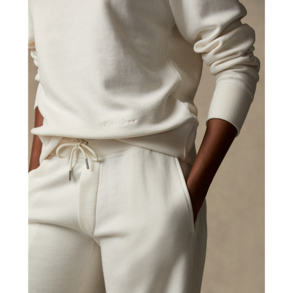 Classic Cream Cotton-Blend-Fleece Pullover Ralph Lauren Collection 6