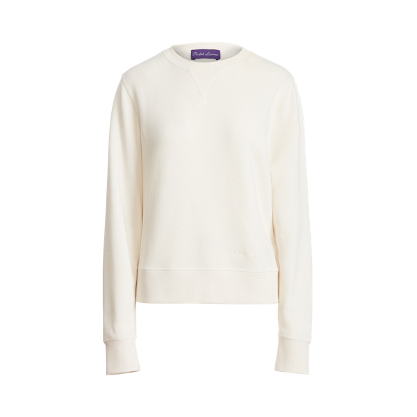 Classic Cream Cotton-Blend-Fleece Pullover Ralph Lauren Collection 2