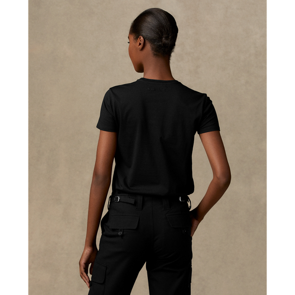 Black Safari Polo Bear Cotton T-Shirt Ralph Lauren Collection 5