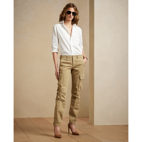 Safari Tan Mitchell Stretch Cotton Twill Pant Ralph Lauren Collection 1