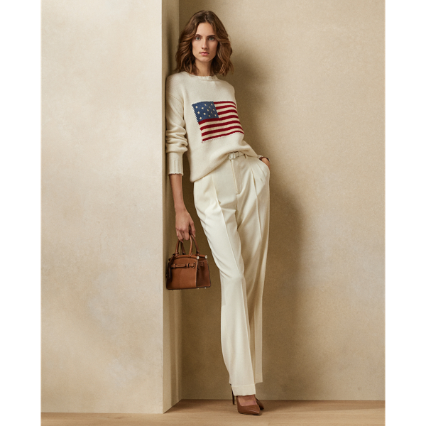 Kaschmirpullover mit Flagge Ralph Lauren Collection in Lux-Creme mit Flagge 4