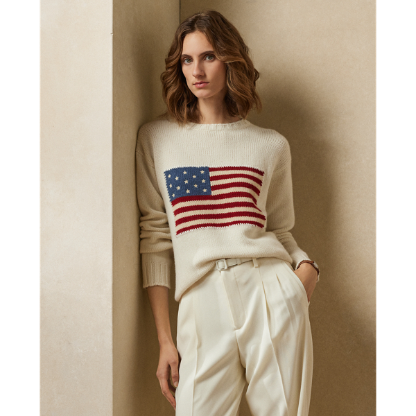 Ralph lauren flag jumper womens hotsell