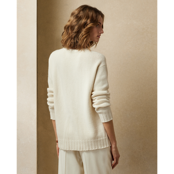 Kaschmirpullover mit Flagge Ralph Lauren Collection in Lux-Creme mit Flagge 5