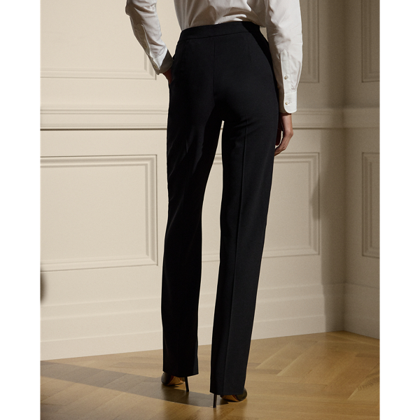 Black Seth Stretch Wool Crepe Trouser Ralph Lauren Collection 5