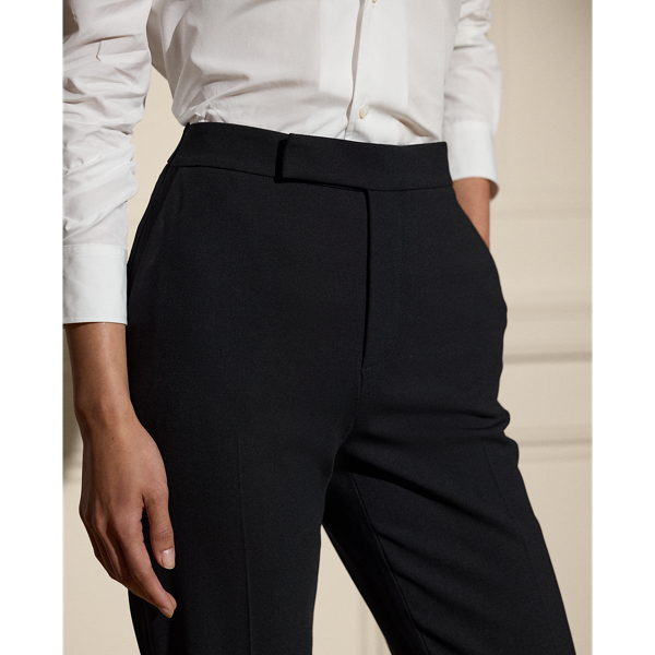 Black Seth Stretch Wool Crepe Trouser Ralph Lauren Collection 6