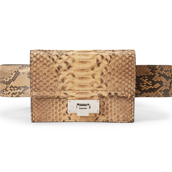 G&uuml;rtel mit Tasche aus Pythonleder Ralph Lauren Collection in Sandbraun 2