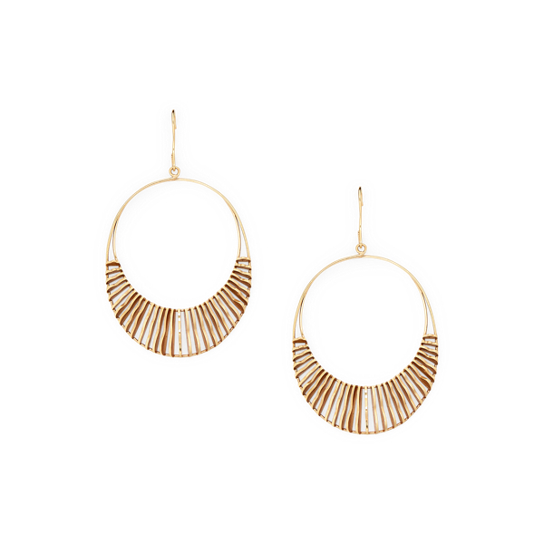 Gold-Tone Modern Architectural Earrings