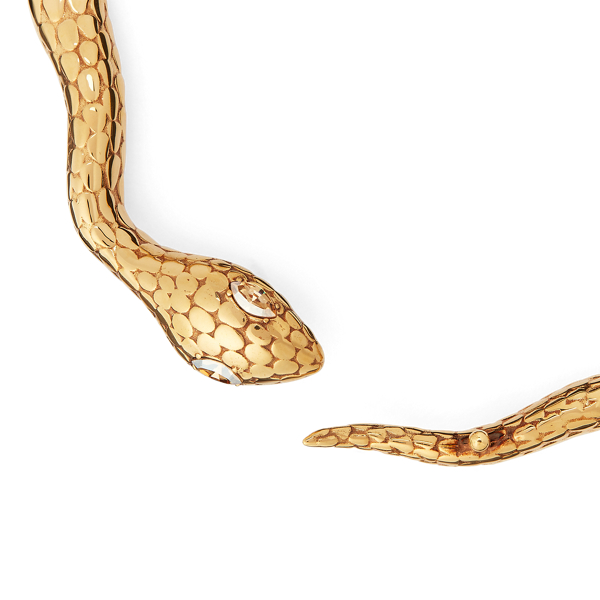 Goldfarbenes Schlangen-Collier Ralph Lauren Collection in Messing 2
