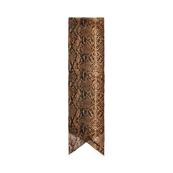 Ivory Multi Silk-Blend Snakeskin Scarf Ralph Lauren Collection 2