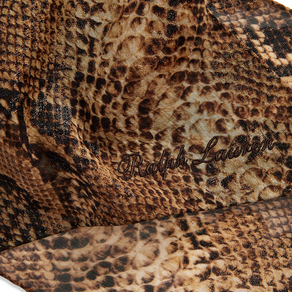 Ivory Multi Silk-Blend Snakeskin Scarf Ralph Lauren Collection 3