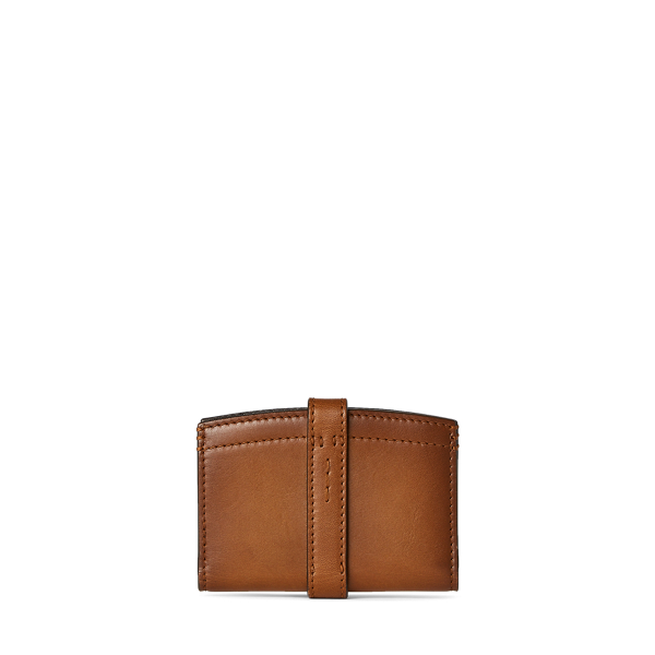 Poliertes Kartenetui Welington aus Leder Ralph Lauren Collection in Gold 2