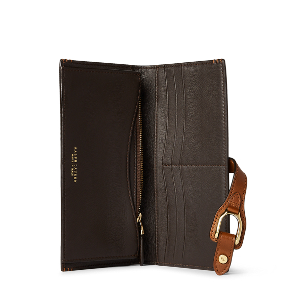 Polierte lange Brieftasche Welington Ralph Lauren Collection in Gold 3