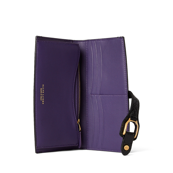 Lange Alligator-Brieftasche Welington Ralph Lauren Collection in Schwarz 3