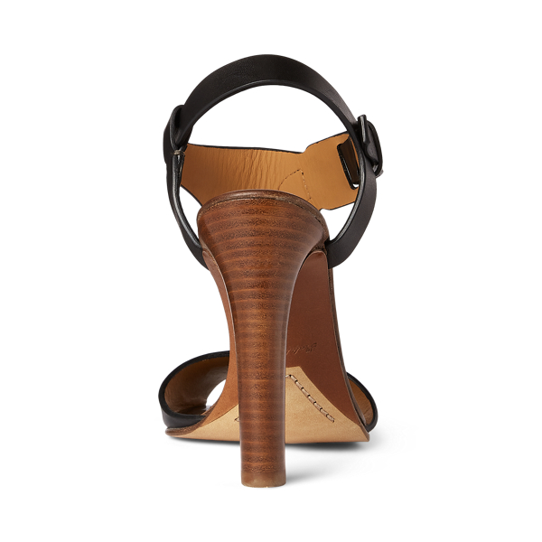 Black Emilie Welington Calfskin Sandal Ralph Lauren Collection for summer 3