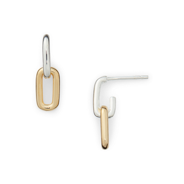 Two Tone Two-Tone Link Drop Earrings Lauren 2