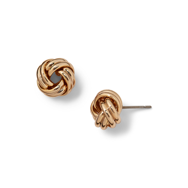 Gold Gold-Tone Knot Earrings Lauren 2
