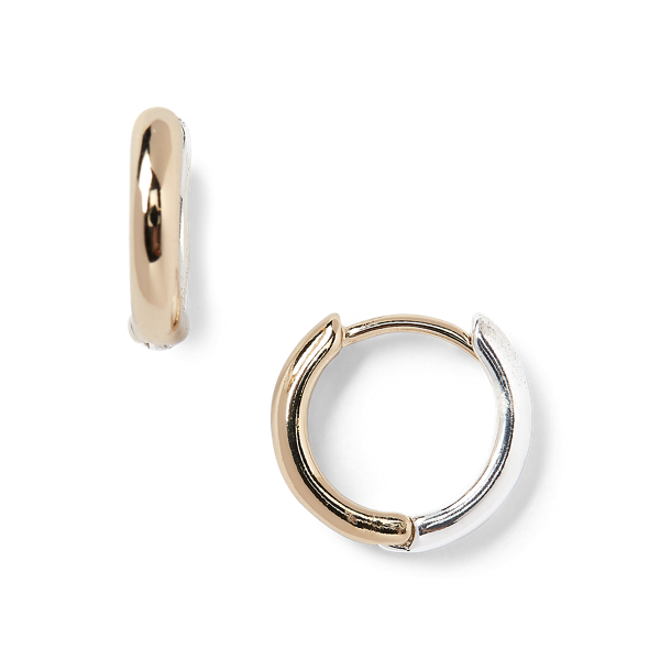 Two Tone Two-Tone Huggie Earrings Lauren 2