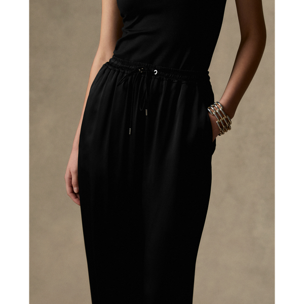 Myles Crepe-Back Satin Pant Ralph Lauren Collection em Black 6