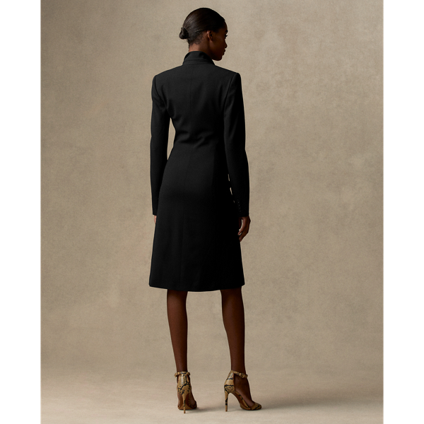 Darian Stretch Wool Crepe Day Dress Ralph Lauren Collection em Black 5