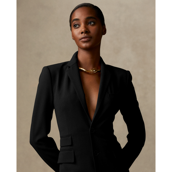 Darian Stretch Wool Crepe Day Dress Ralph Lauren Collection em Black 6