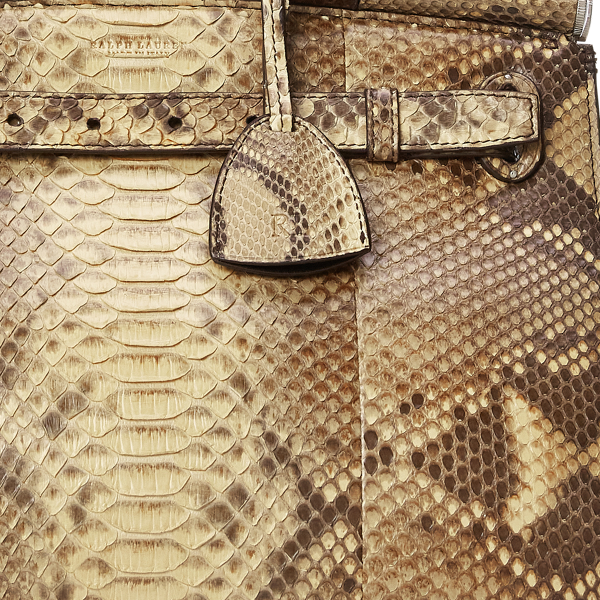 Sac RL50 moyen en python Ralph Lauren Collection en Sable 6